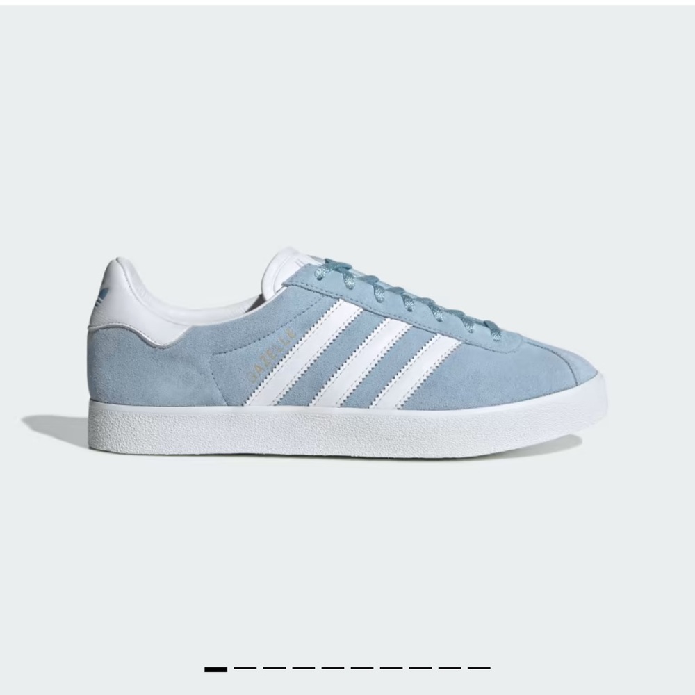 Baby blue Adidas Gazelle 85